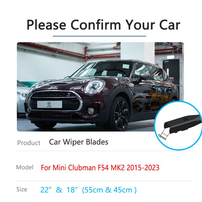 For Mini Clubman F54 MK2 2015~ Car Front Wiper Blades Cleaning Window Windscreen Windshield Brushes Cutter Auto Accessories