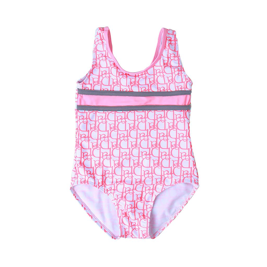 Girls Sleeveless Sling Print One-piece Swimsuit