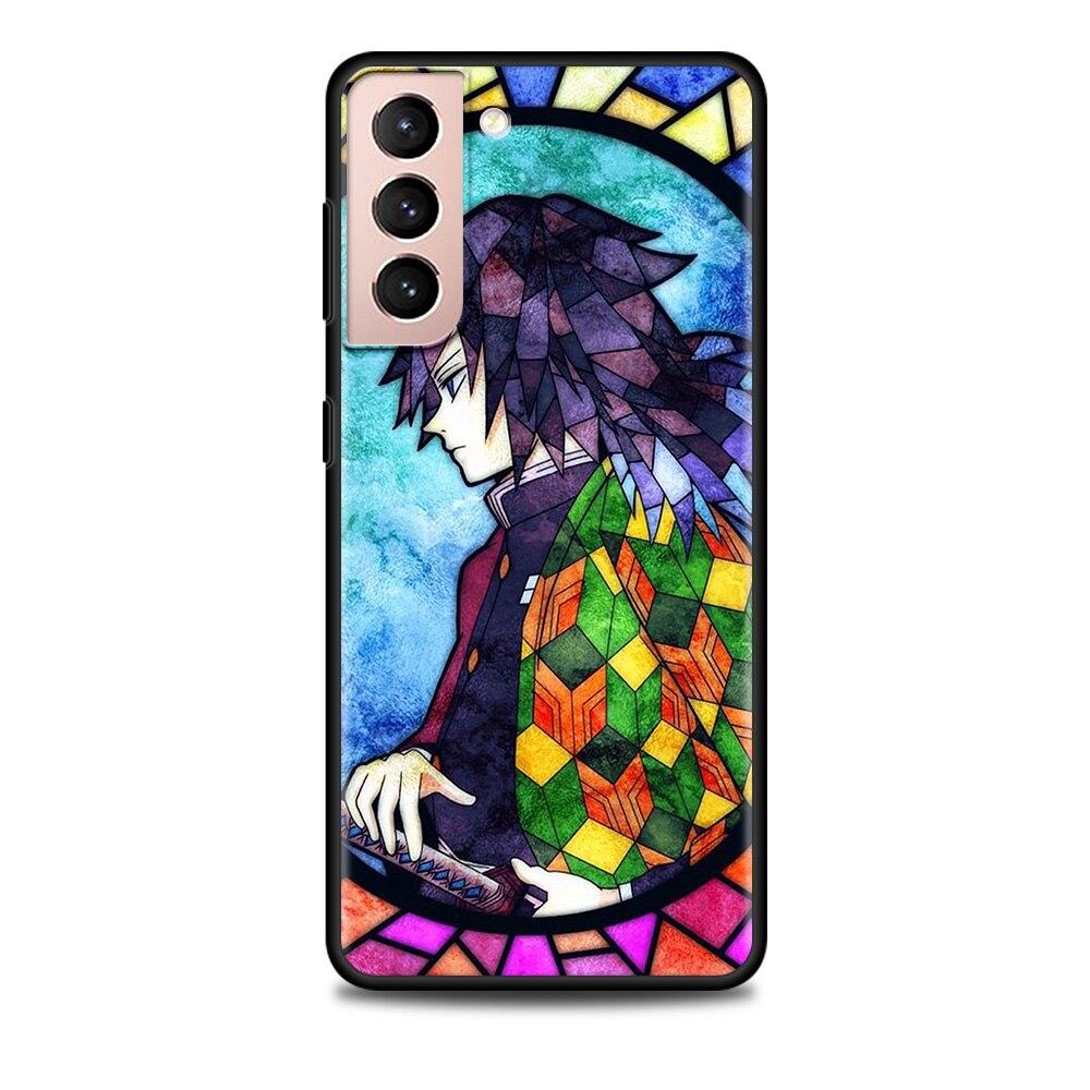 Shell For Samsung Galaxy S22 S21 S20 Ultra FE S22 S21 S20 S10 S9 S8 Plus 4G 5G S10e S7 Edge Cartoon Demon Slayer Tomioka Giyuu