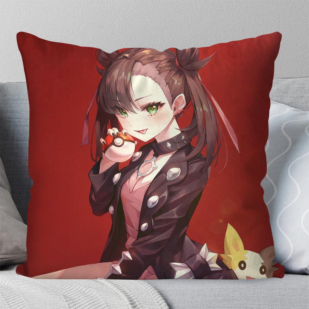 Marnie Animation P-Pokemon Pillow Case Square Pillow Bedroom Sofa Leisure Comfort Cushion Car Living Room Home Decoration 40X40