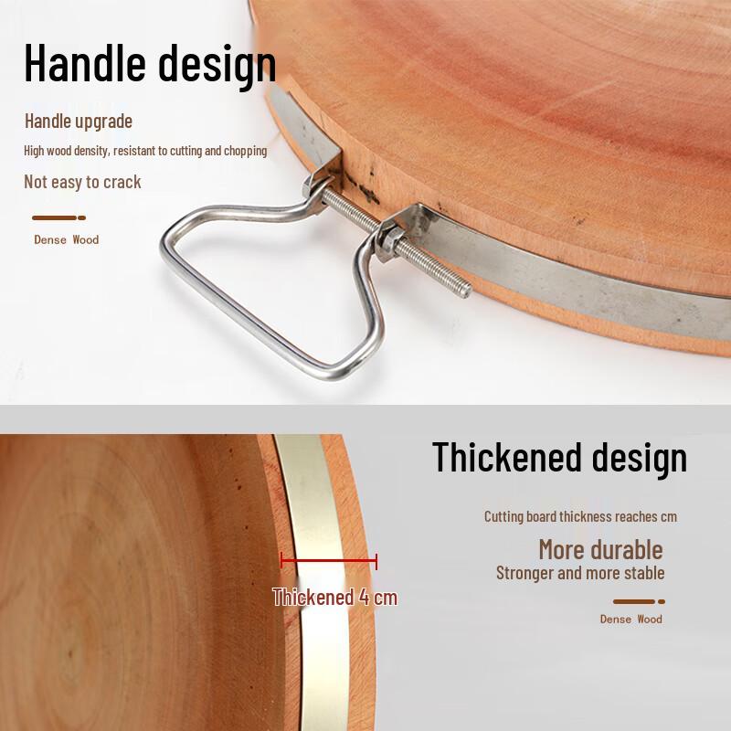 Round Thickened Wooden Cutting Board