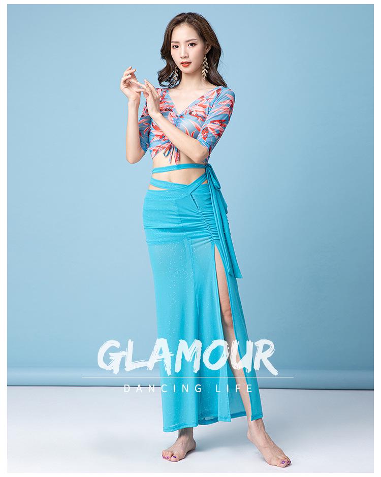 Women's Belly Dance Practice Costume - 2025 New Sexy Oriental Long Dress Beginner Performance Set