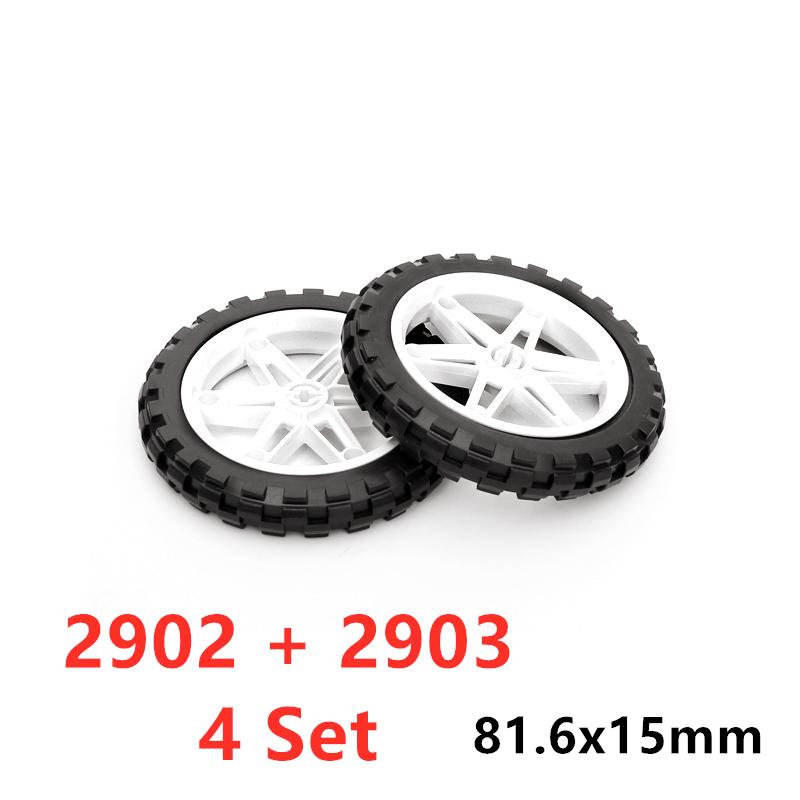 Lot Set High-Tech Building Blocks MOC Parts Motorcycle Wheels Tyre Car Hub Ev3 Compatible 88516 88517 2902 71720 for Kid Toys