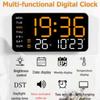 Large Display Digital Wall Clock Week Date Display Electronic Table Clock LED Alarm Clock  Bedroom