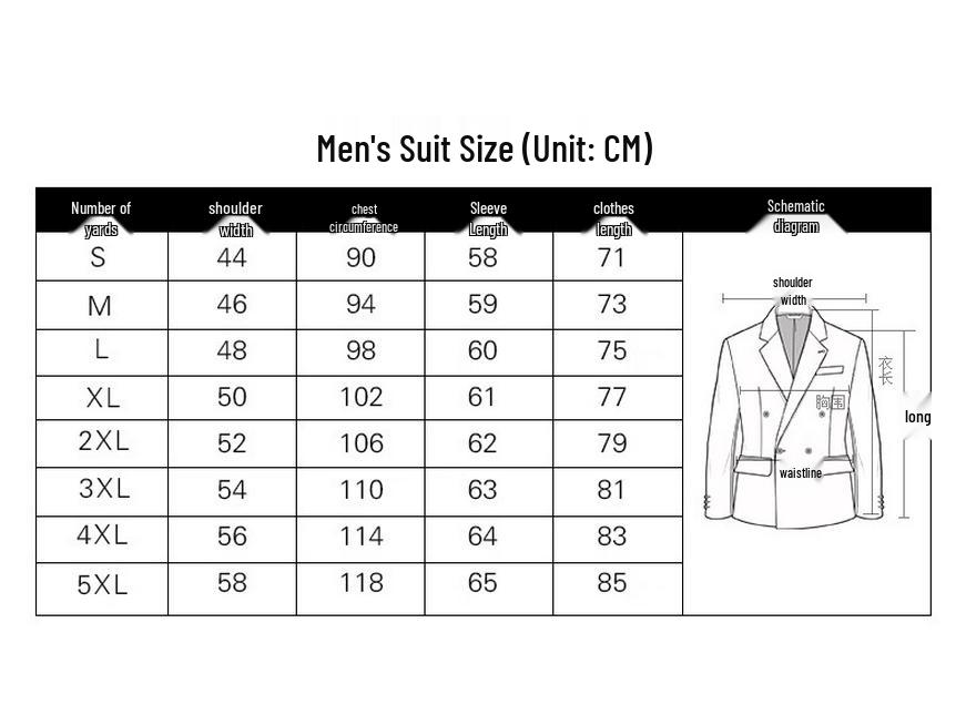 Troloman Men's Slim-Fit Dark Blue Business Suit Set
