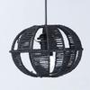Hand Knitting Imitation Rattan Replacement Shade for Pendant Light Vintage Bulb Guard Ceiling Oval Plastic Shade DIY
