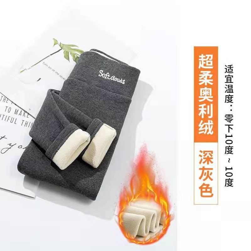 North Extra Thick 0g Lamb Wool Leggings Women's Winter Velvet Thickened Outer Wear Large Size High Waist Thermal Pants