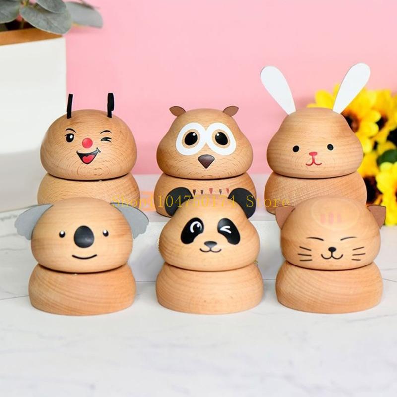 Handmade Animal Mushroom Music Box Christmas Melodies Table Top Decoration Top Sale