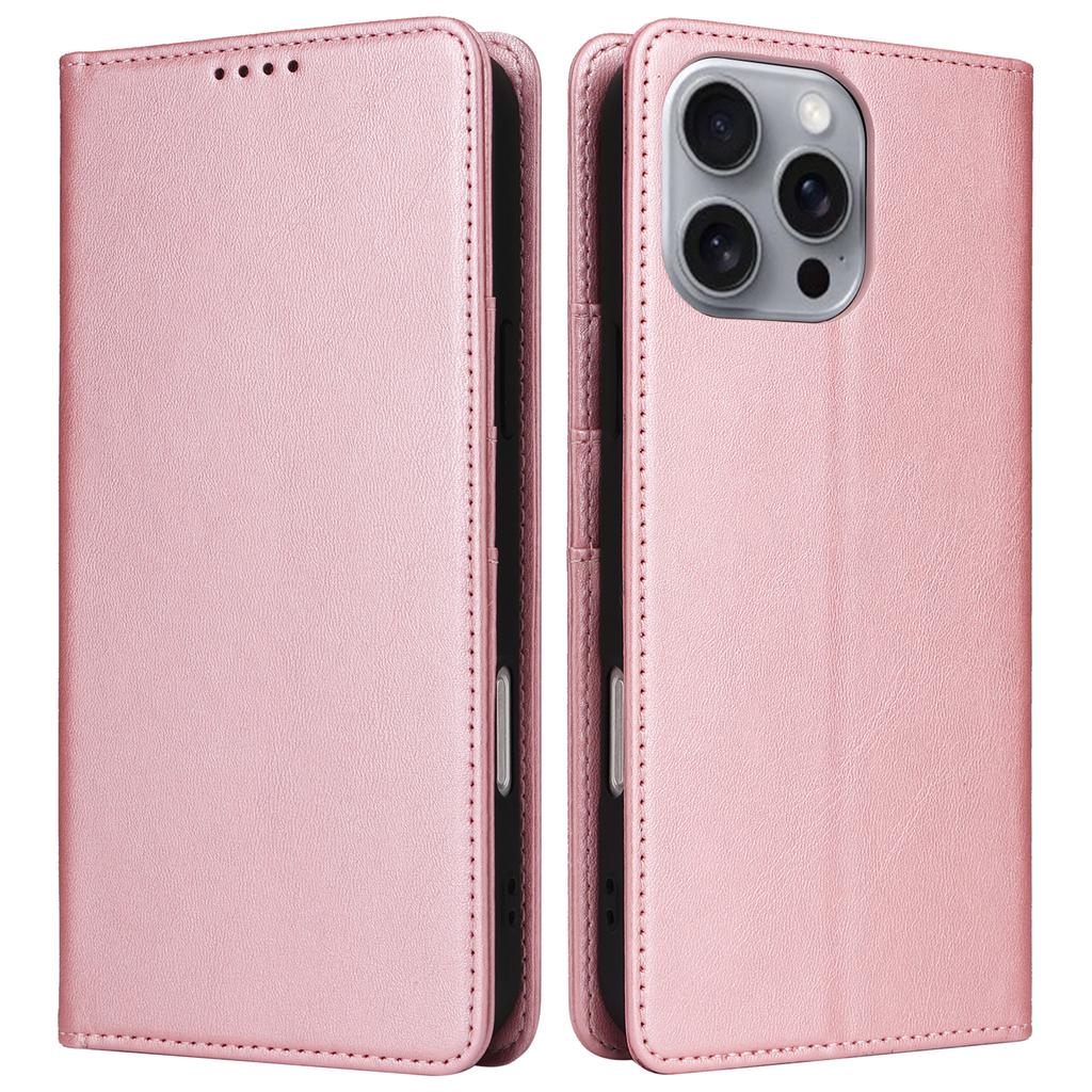 Für iPhone 16 Pro Max Hülle PU Leder RFID-Blockierung Handyhülle Ständer Ansicht