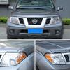 Glossy Piano Black Headlight Eyebrow Trim Sticker for Nissan Frontier 2009-2017