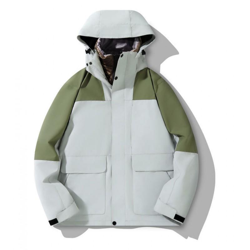 Unisex Winter Waterproof Windproof 3-in-1 Outdoor Jacket With Removable Cotton Insulated Liner Hiking Skiing Cycling