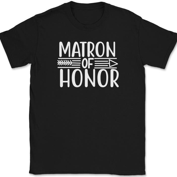 

Matron of Honor T-Shirt Wedding Party Bride Groom Event Group Gift Tee 4XL