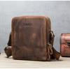 Czarny Anioł Retro Skóra Crazy Horse Męska Torba Na Ramię Crossbody
