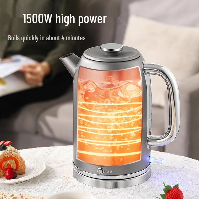 Electric Pure Titanium Kettle, 2L Capacity, for Boiling, Keeping Warm, and Brewing Tea At Home or Office, with Auto Power-Off Feature.