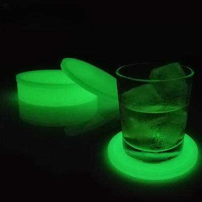 10cm Silikon Coaster Luminous Coaster Nicht-slip Matte Wärmedämmung Wasserdichte Leuchtende Silikon Matte