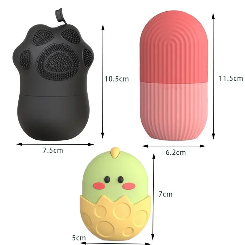 Tăvi pentru cuburi de gheață din silicon Lifting pentru frumusețe Minge de gheață Masaj facial Contouring Roller pentru ochi Tratament facial Reduce acnee Instrument de îngrijire a pielii