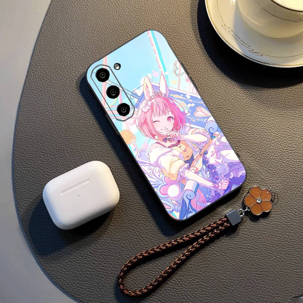 Cute Project SEKAI Phone Case For Samsung Galaxy A73,A72,A71,A70,A53,A52,A51,Others Soft Black Cover