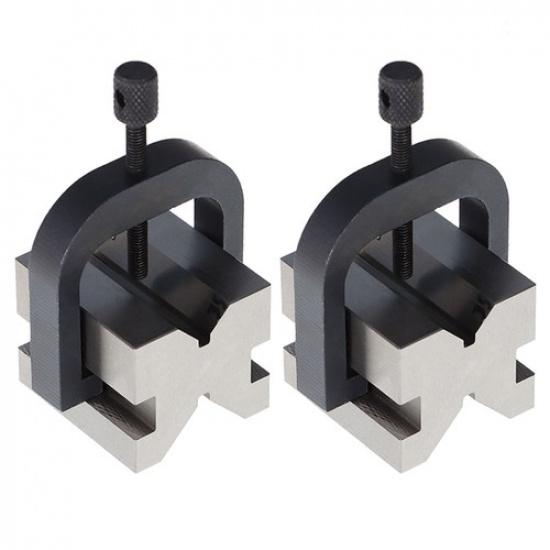 2 Pcs "V" Block 1-3/8" X 1-5/8" X 1-3/4" Precision Hardened Steel Diameter 1"