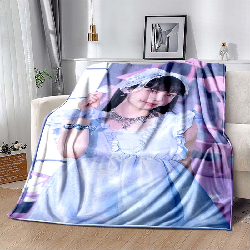 3D Printed Flannel Blanket I-ILLIT Combo K-POP Home Sofa Bed Blanket | Birthday Gift,