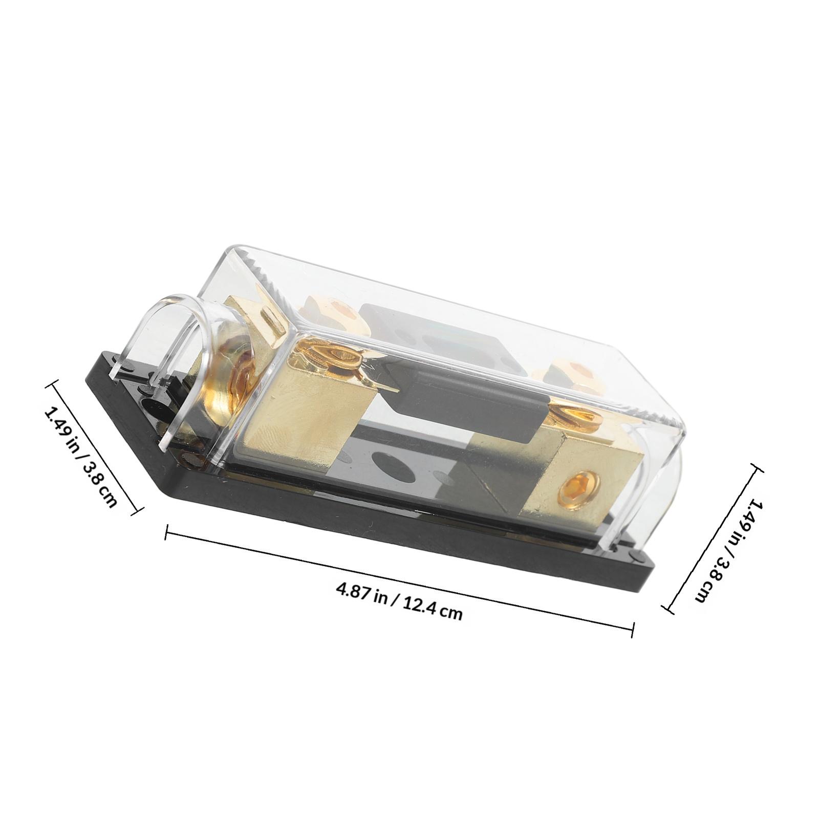 

200A Auto Audio Block Durable High Power Protection Fuse Holder For Car Amplifier Stereo System Auto Amplifier Fuse Block чорний