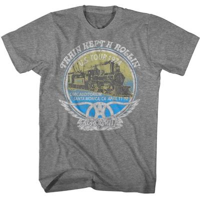 Aerosmith Rollin Graphite Heather T-Shirt