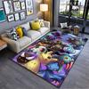 Purple Ghost Pokemon Rug Featuring Spooky Characters Suitable for Use As an Anti-slip Game Mat for Living Room and Bedroom Sofas