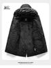 Herren Winter Slim Fit Kapuzenjacke - Mittellang, Dick und Modisch