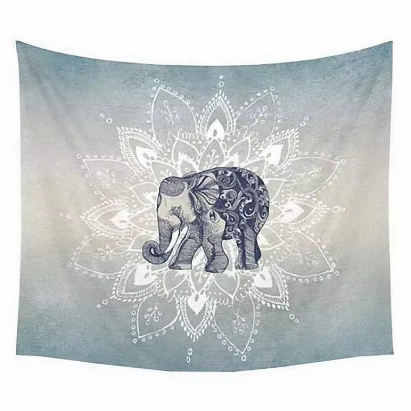 2025 Polyester Mandala Tapestry Wall Hanging Yoga Mat Blanket India Elephant Home Wall Decor Bohemia Beach Mat Picnic Cloth