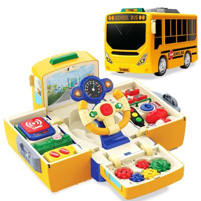 MAVEKID Multifunctional Car Steering Wheel Educational Toy with Music Sound and Toy with Driving Steering Birthday Gift for and 7 Year Boys and