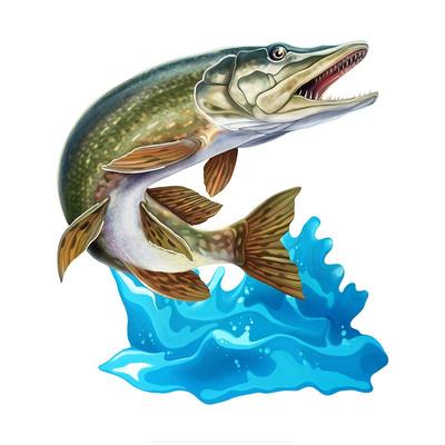 J27# Cool Jumping Northern Pike Fish adesivi sull'auto divertente decalcomania in vinile decorazione impermeabile per adesivo per auto lunotto posteriore