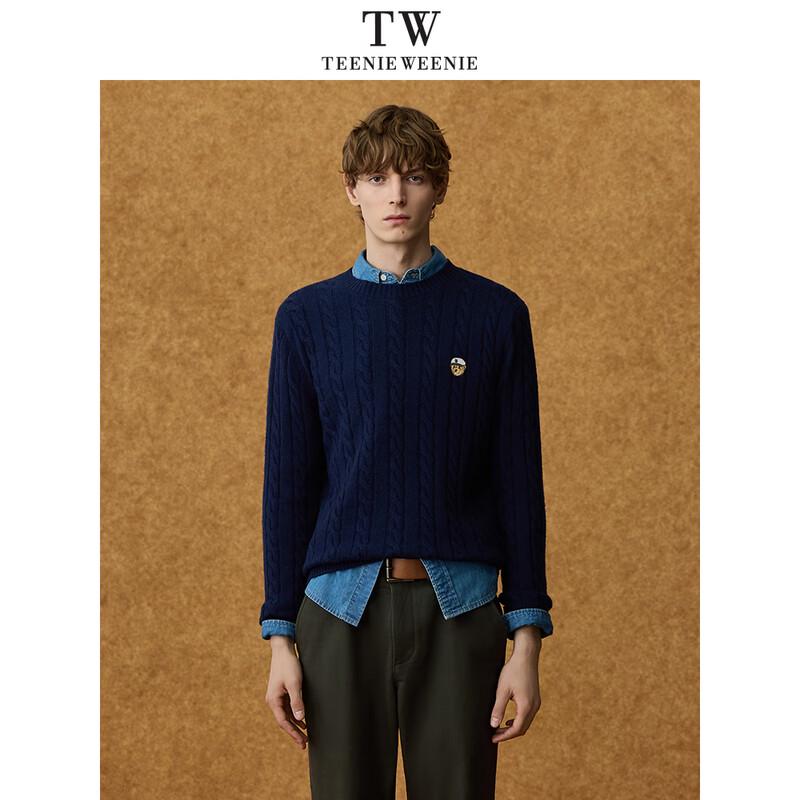 Teenie Weenie Men's Embroidered Cable Knit Sweater