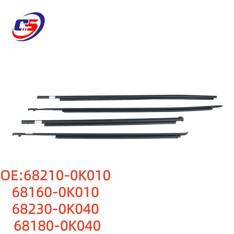 Compatible FORTUNER 2016 Window Outer Weatherstrip Car Soundproofing Sealing Strip 68210-0K010 68210-0K010, 68160-0K010, 68230-0K040, 68180-0K040