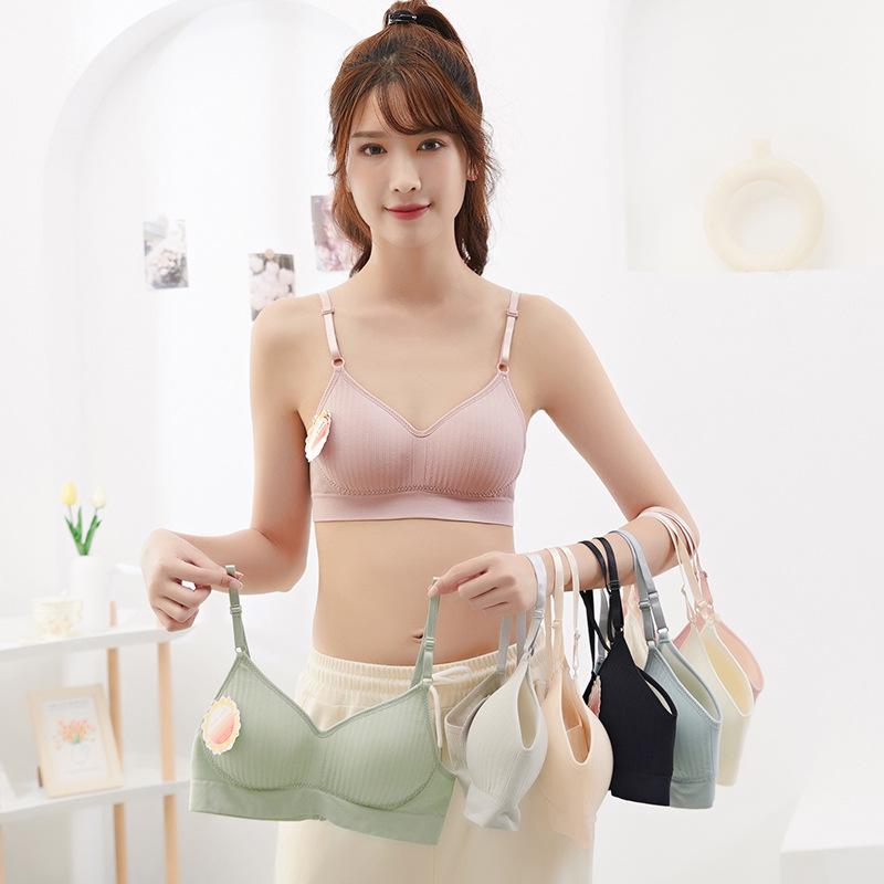 Seamless Push-Up Sports Bra for Teen Girls - Anti-Sagging, Thin Latex, Comfortable Fit