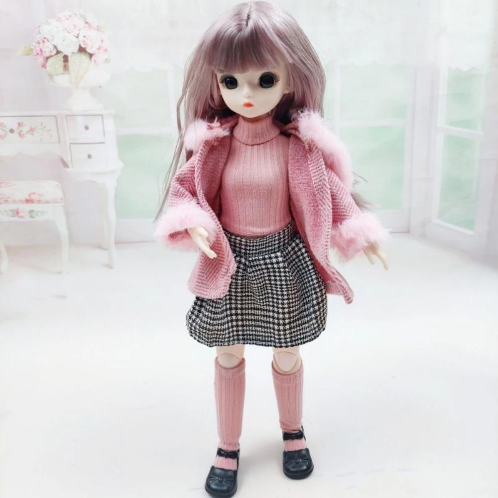 Oblečení pro 1/6 BJD panenku Roztomilé šaty Sukně Pokrývka hlavy 30cm Princezna Panenka Ležérní Kostým Oblečení Doplňky pro panenky Dívka DIY Hračka Dárky