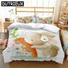 Rabbit HD Print Bedding Set Teens King Size Bedding Set Children's Bed Double Bed Duvet Covers Pillowcase Comforter Bedding Set