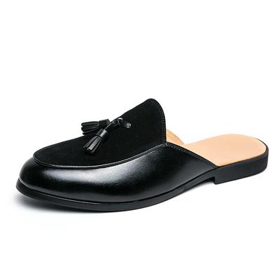 Schwarze Halbschuhe für Herren Pantoletten Slipper Lederschuhe Herren Sapato Social Masculino Mokassin Homme Schuh Zapatillas
