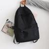 Travel Bag School Versatile Solidcolor Largecapacity Backpack Black Unisex