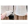 Chic Autumn Blouse Graceful Lace Chiffon Shirt, Stylish and Elegant Long Sleeve Top To Add French Style Charm