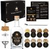 Whiskey Infusion Kit Gift for Men | DIY Whiskey Set To Create Own Flavor | Includes 4 Wood Chips, 4 Ingredients, Complete Tools, and Infusion