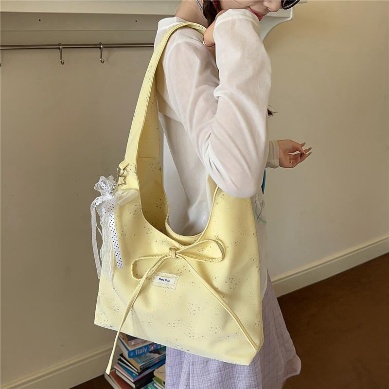 Sac à bandoulière de couleur unie Sac fourre-tout grande capacité pour femme