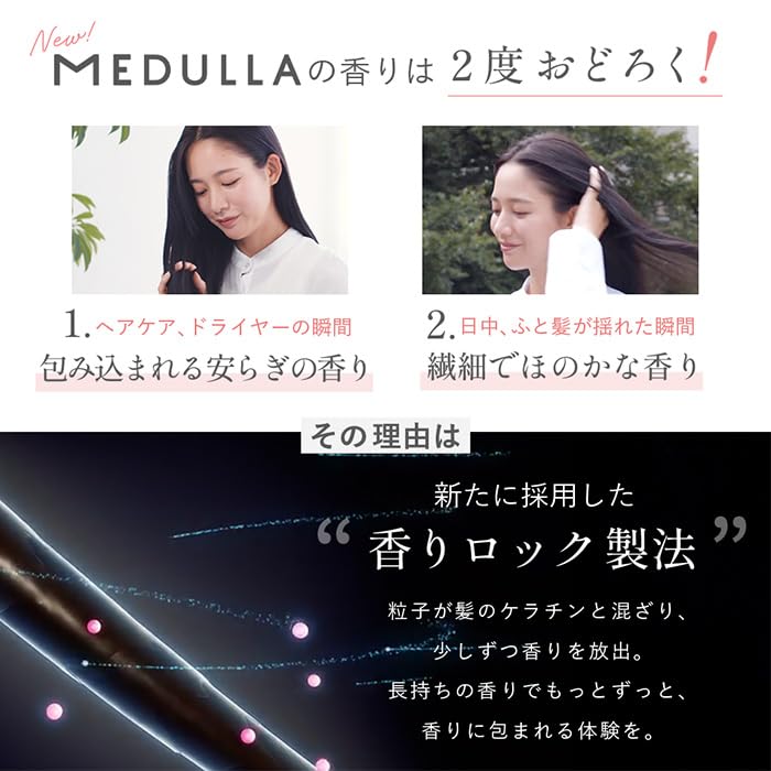 Formulas Carefully MEDULLA Shampoo Repair Shampoo Treatment Set [Popular Selected] & [290mL / 250g] (Aqua Sabo)