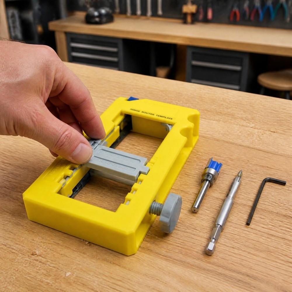 Square Door Hinge Router Template Adjustable Door Hinge Mortiser Door Hinge Jig Home Improvement