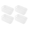 10 STÜCKE Schrankbox Mini Organizer Behälter PP Seitengriff Abgerundete Kante Modern Vielseitige Aufbewahrungskörbe