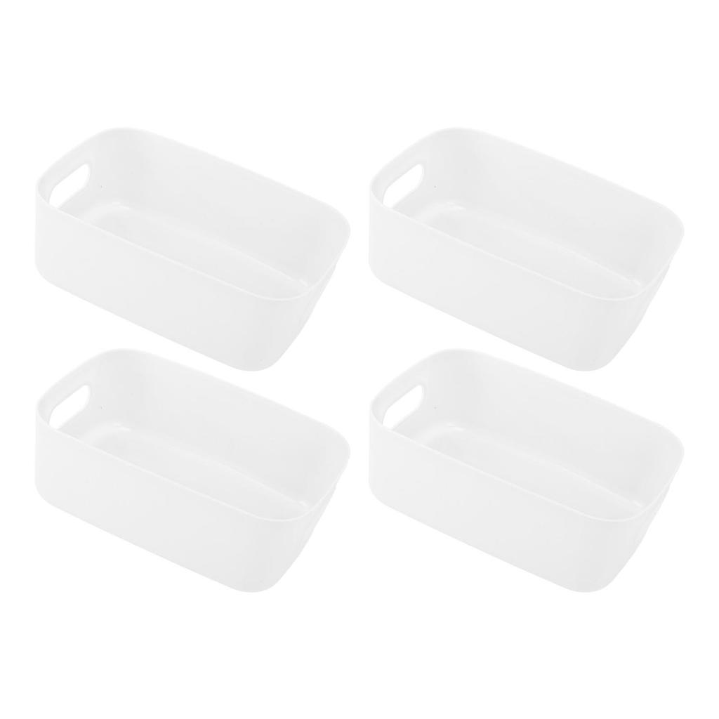 10 STÜCKE Schrankbox Mini Organizer Behälter PP Seitengriff Abgerundete Kante Modern Vielseitige Aufbewahrungskörbe