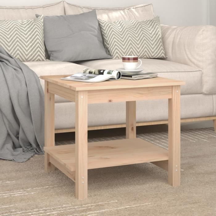 VidaXL Table basse 50x50x45 cm Bois massif de pin 822277