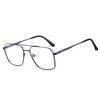 Occhiali da Vista Myopia Uomo Quadrati Metallo Montatura Grande Asta a Molla Business Per Lontano Protezione Occhi Occhiali Filtro Luce Blu