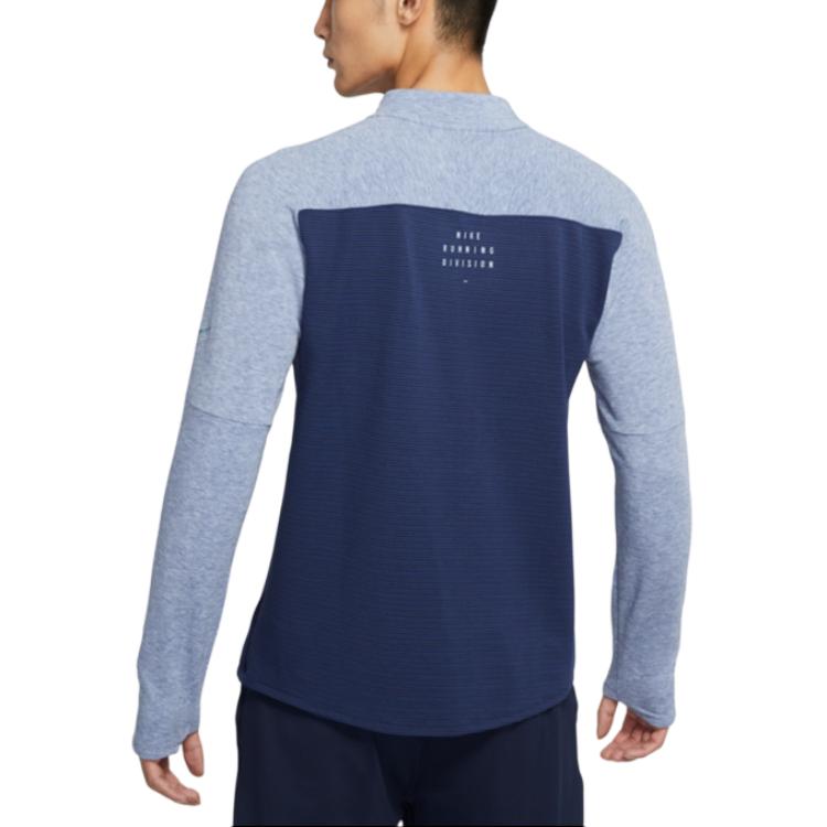 Nike Sweatshirts Men's Dark Navy Blue Stand Collar Moderate Regular DA0439-410