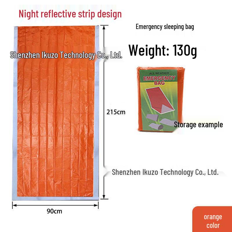 Portable Emergency Survival Sleeping Bag with Multifunctional Insulation for Hiking and Camping