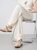 Women's Summer Ice Silk Pleated Wide-Leg Joggers: Slimming, Versatile & Loose-Fit Nine-Point Pants