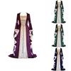Exquisite Long Sleeve Floor Length Renaissance Dress With Ribbon Decoration For Cosplay